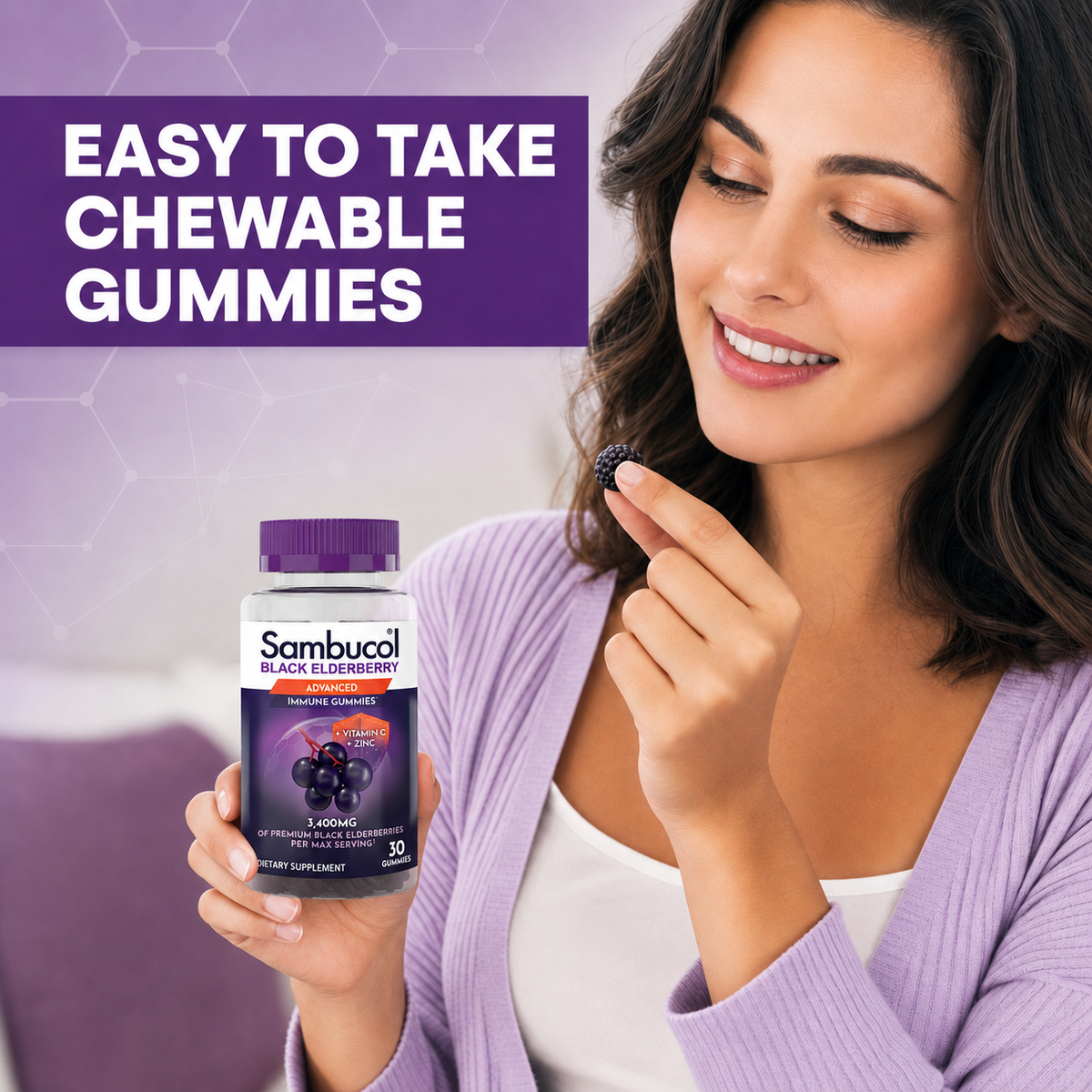 Advanced Immunity Gummies 45ct X 2 – Sambucol USA